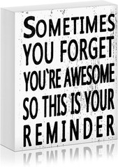 Inspirational Wood Box Sign 5 X 4 Inch Home Office Desk Motivational Decor Gift