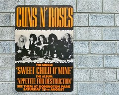 Guns N Roses Sweet Child Mine Sign Aluminum Metal 8″x12″ Garage Classic Rock