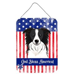 American Flag Dog Art Wall Hanging Print Aluminum Indoor Outdoor Decor New