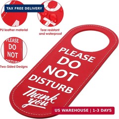 PU Leather Double Sided Please Do Not Disturb Sign, Do Not Disturb Door Hanger S