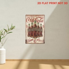 Vintage Coca-Cola 5¢ Bottle Metal Sign Retro Soda Farmhouse Outdoor Decoration