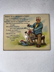 Living Quotes 1979 Russ Berrie Grandfather Poem Wall Plaque Art Decor
