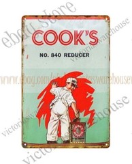 Cook’s Paint Varnish reducer metal tin sign cute collectible home decor