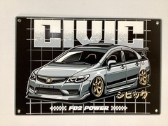 Honda Civic Metal Sign 17 x 11 or 12 x 8 Made On 20 Gauge Steel