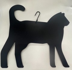 Cat metal hanging silhouette,black powder coated