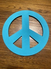 Peace Sign Symbol- Wood