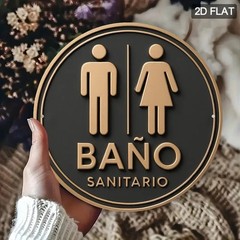 Bano Sanitario Metal Sign Spanish Bathroom Restroom Wall Decor For Home Cafe