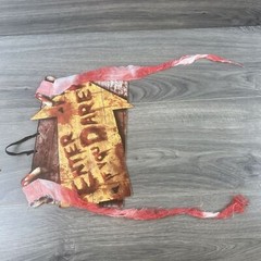 Bloody Gauze Enter If You Dare Arrow Halloween Hanging Prop Decoration