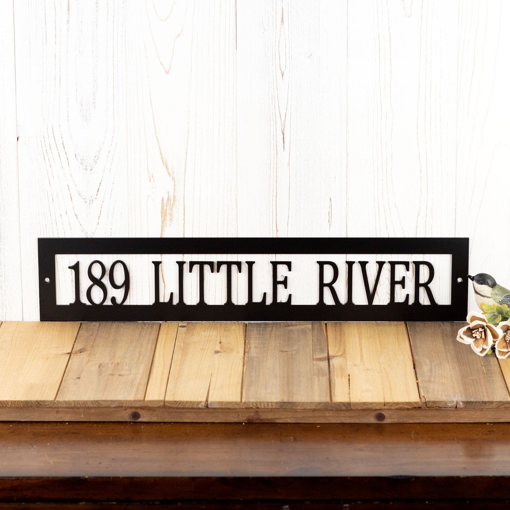 Personalized Rectangular Metal Address Sign