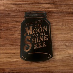 16 Gauge Steel- Moon To My Shine- Wall Art