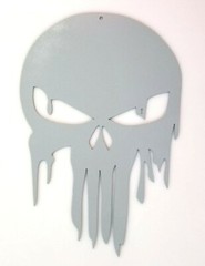 Metal Punisher Skull 12″ Tall Plasma Cut Sign Art Custom Color Hand Painted