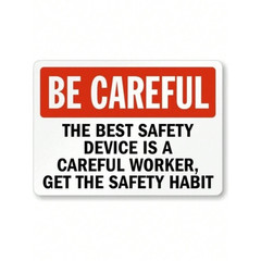 Be Careful Safety Warning Metal Sign for Factory Workshop Construction Office