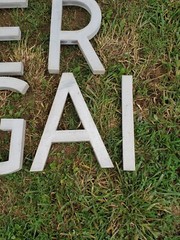 Cast Aluminum 12″ Tall Old Store Sign Industrial Letter Lot A B D E F G I N R U