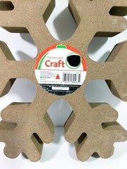 Christmas Wood Snowflake Rustic White Shabby Free Standing Lg 8 in Set of 2 NWT