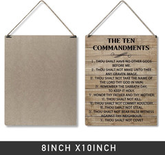 Inspirational Signs Gift Farmhouse the Ten Commandments Thou Shalt Have No Other