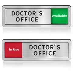 Doctor’s Office Sign,Do Not Disturb- In Use/Available Slider Signs for Medical