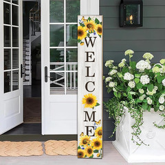 Sumflower Porch Sign Welcome Sign for Front Porch Fall Sunflowers Home Decor Sun