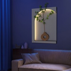 3D Sandstone Wall Art Painting, White, 23.6 * 31.5in, Living Room, Bedroom
