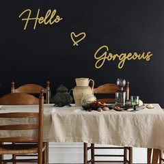Hello Gorgeous Metal Wall Art Decor Gold Modern Hello Gorgeous Signs Farmhous…