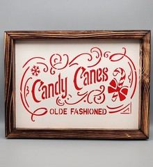 Candy Canes Olde Fashioned Rustic Handmade Wood Sign Farmhouse Winter Holidays