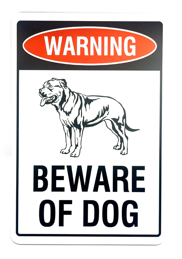 WARNING BEWARE OF DOGS Funny / Informative / ALUMINUM Sign Wall Door 8″ x 12″
