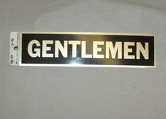 VTG Hy-Co Gentlemen Bathroom Restroom Door or Wall Sign Self Stick 8″ x 2″ – New