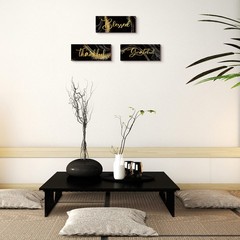 Gerrii 3 Pcs Thankful Grateful Blessed Wall 9.84 x 3.94 inches, Classic Style