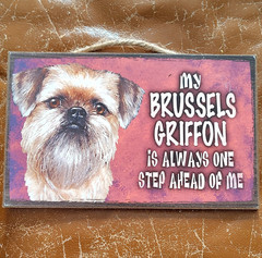 Wood Sign My Brussels Griffon Is Always One Step Ahead of Me