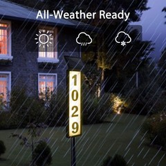 Solar Lighted House Address Numbers Sign, Solar Powered House Numbers Light, …