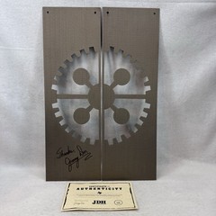 Fixer Upper Jimmy Don Holmes JDH Signed Magnolia Metalworks Split Gear Wall Sign