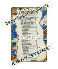 1960’s Trade Winds Cafe Lounge tiki bar menu Chicago Illinois metal tin sign