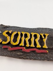 Sorry Mates Pirate Bar Sign Rustic Hand Painted Wood Wall Decor 20in