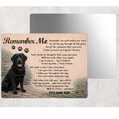 Black Labrador Custom Dog Memorial Metal Sign Personalized Pet Name Gift 8×12