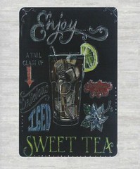 perpetual pub studio plaques Enjoy iced sweet tea tin metal sign