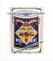 Eagle Paint Varnish M.B.C. metal tin sign garage wall decor