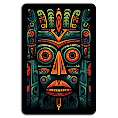 Tribal Mask Sign Handmade Aluminum Decorative Modern Art 8×12 Inches