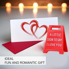 Romantic Mini Desk Sign with “I Love You” Message – Valentine’s Day & Romanti…