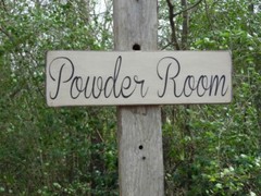 Powder Room Primitive Wood Sign, Distressed Bathroom Sign, Antiqued Signs