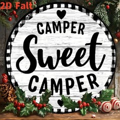 Vintage Camper Sweet Camper Metal Sign Rustic Camping Home Porch Wall Decor