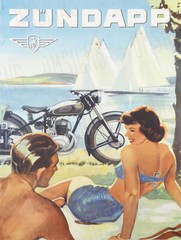 Vintage Zundapp Motorcycle Ad Reproduction Metal Sign FREE SHIPPING