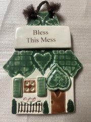 Smoky Mountain Pottery Bless This Mess Wall Plaque