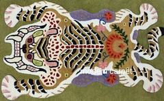 Tibetan Tiger Rugs Handmade 100% Woolen Hand Tufted For Home Decoration