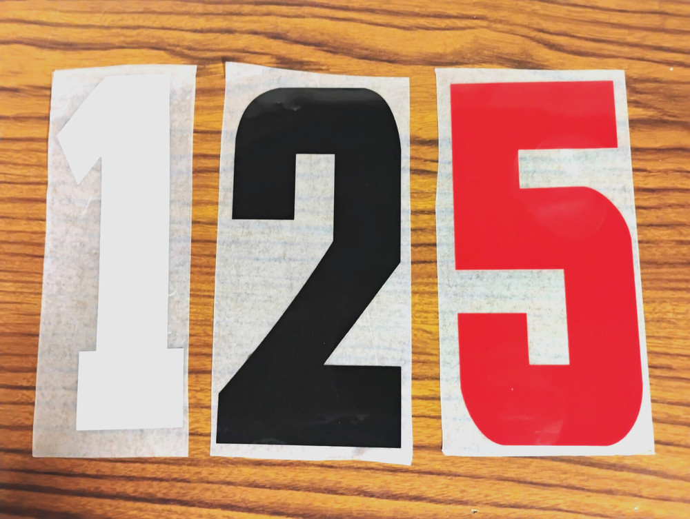 4″ Permanent Vinyl Adhesive Numbers- 6 Colors Available