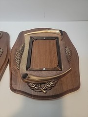 Walnut Scroll Plaque Frames Wall Hanging For Awards Or Pictures 2 For 1 Price