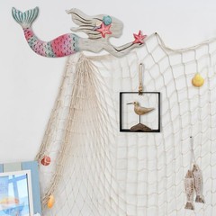 Nautical Wood Wall Decoration Rustic Wooden Hanging Ocean Home Decor Hand Carved