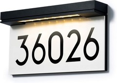 Outdoor LED Address Plaque, Warm White Illumination