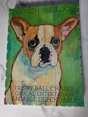 French Bulldog Wall Art on Wood | Rustic Farmhouse Dog Decor | 16″ x 12″