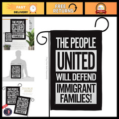 Support Immigrant Families Flag Yard Sign – Abolish ICE Protest Decor for Indepe