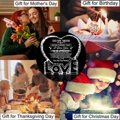 K9 Crystal Keepsake Gift for Mom 3.9″x3.9″ – Perfect for Mother’s Day, Birthday