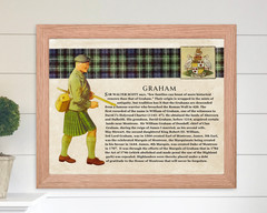 Clan Graham Scottish Family History 11″ x 9″ Wall Print Unframed High Quality